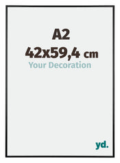 Austin Alluminio Cornice 42x59-4cm Nero Lucente Davanti Dimensione | Yourdecoration.it
