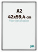 Austin Alluminio Cornice 42x59-4cm Nero Lucente Davanti Dimensione | Yourdecoration.it