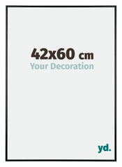 Austin Alluminio Cornice 42x60cm Nero Lucente Davanti Dimensione | Yourdecoration.it