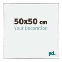 Austin Alluminio Cornice 50x50cm Argento Lucido Davanti Dimensione | Yourdecoration.it