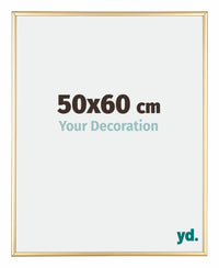 Austin Alluminio Cornice 50x60cm Oro Lucido Davanti Dimensione | Yourdecoration.it