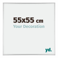 Austin Alluminio Cornice 55x55cm Argento Lucido Davanti Dimensione | Yourdecoration.it