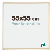 Austin Alluminio Cornice 55x55cm Oro Lucido Davanti Dimensione | Yourdecoration.it