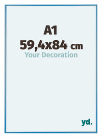 Austin Alluminio Cornice 59 4x84cm A1 Acciaio Blu Davanti Dimensione | Yourdecoration.it