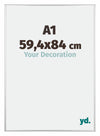 Austin Alluminio Cornice 59 4x84cm A1 Argento Lucido Davanti Dimensione | Yourdecoration.it
