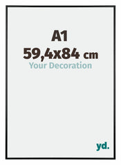 Austin Alluminio Cornice 59-4x84cm Nero Lucente Davanti Dimensione | Yourdecoration.it