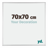 Austin Alluminio Cornice 70x70cm Argento Lucido Davanti Dimensione | Yourdecoration.it
