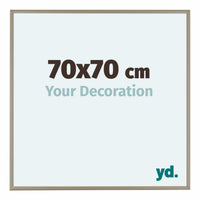 Austin Alluminio Cornice 70x70cm Champagne Davanti Dimensione | Yourdecoration.it