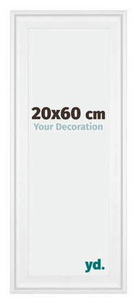 Birmingham Legna Cornice 20x60cm Bianco Davanti Dimensione | Yourdecoration.it