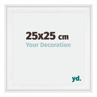 Birmingham Legna Cornice 25x25cm Bianco Davanti Dimensione | Yourdecoration.it