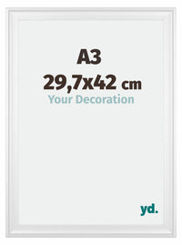 Birmingham Legna Cornice 29 7x42cm A3 Bianco Davanti Dimensione | Yourdecoration.it