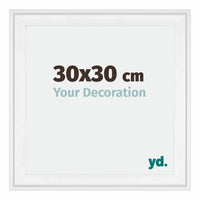 Birmingham Legna Cornice 30x30cm Bianco Davanti Dimensione | Yourdecoration.it
