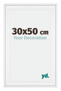 Birmingham Legna Cornice 30x50cm Bianco Davanti Dimensione | Yourdecoration.it