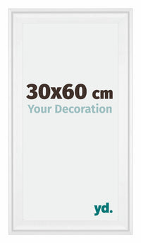 Birmingham Legna Cornice 30x60cm Bianco Davanti Dimensione | Yourdecoration.it