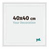 Birmingham Legna Cornice 40x40cm Bianco Davanti Dimensione | Yourdecoration.it