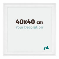 Birmingham Legna Cornice 40x40cm Bianco Davanti Dimensione | Yourdecoration.it