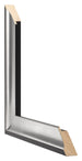 Birmingham Legna Cornice 60x80cm Nero Argento Lucido Dettaglio Intersezione | Yourdecoration.it