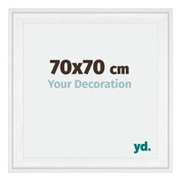 Birmingham Legna Cornice 70x70cm Bianco Davanti Dimensione | Yourdecoration.it
