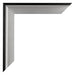 Birmingham Legno Cornice 48x64cm Nero Argento Lucido Dettaglio Angolo | Yourdecoration.it