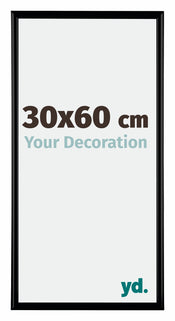 Bordeaux Plastica Cornice 30x60cm Nero Opaco Davanti Dimensione | Yourdecoration.it
