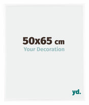 Bordeaux Plastica Cornice 50x65cm Bianco Lucente Davanti Dimensione | Yourdecoration.it