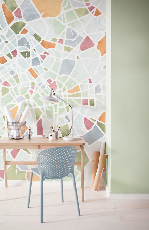 Carta da Parati City Map 150x250cm Komar FLX3 063 Interno | Yourdecoration.it