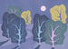 Carta da Parati Purple Nights 350x250cm FLX7 017 | Yourdecoration.it