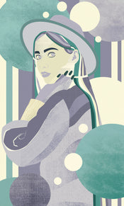 Carta da Parati Woman Hat Color 150x250cm Komar FLX3 062 | Yourdecoration.it