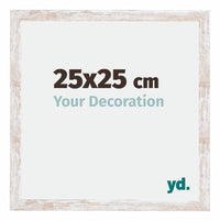 Catania MDF Cornice 25x25cm White Wash Dimensione | Yourdecoration.it