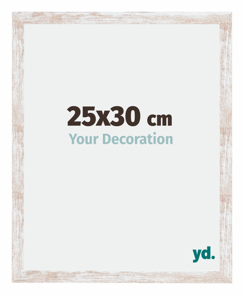 Catania MDF Cornice 25x30cm White Wash Dimensione | Yourdecoration.it