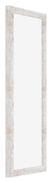 Catania MDF Cornice 25x75cm White Wash Davanti Obliquo | Yourdecoration.it