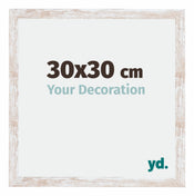 Catania MDF Cornice 30x30cm White Wash Dimensione | Yourdecoration.it