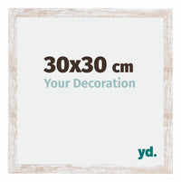 Catania MDF Cornice 30x30cm White Wash Dimensione | Yourdecoration.it