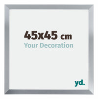 Catania MDF Cornice 45x45cm Argento Dimensione | Yourdecoration.it