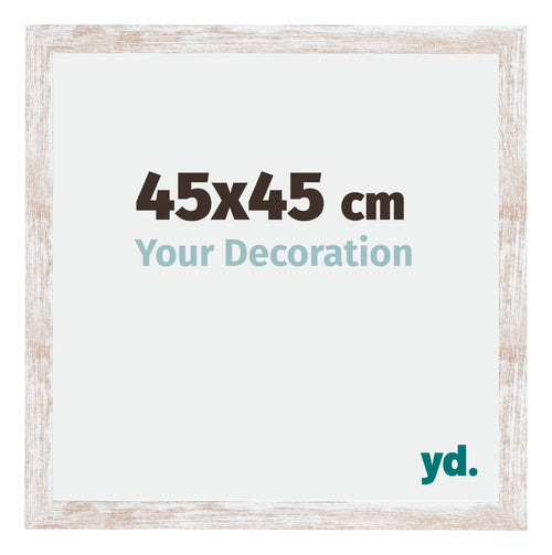 Catania MDF Cornice 45x45cm White Wash Dimensione | Yourdecoration.it