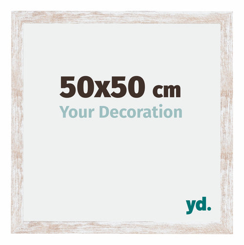 Catania MDF Cornice 50x50cm White Wash Dimensione | Yourdecoration.it