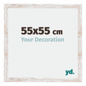 Catania MDF Cornice 55x55cm White Wash Dimensione | Yourdecoration.it