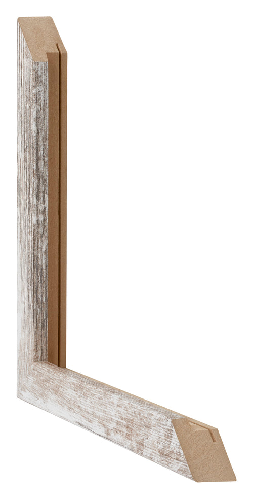 Catania MDF Cornice 56x71cm White Wash Dettaglio Intersezione | Yourdecoration.it