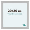 Como MDF Cornice 20x20cm Bianco Grana Di Legno Davanti Dimensione | Yourdecoration.it
