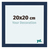 Como MDF Cornice 20x20cm Blu Scuro Spazzato Davanti Dimensione | Yourdecoration.it