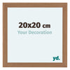 Como MDF Cornice 20x20cm Noce Chiaro Davanti Dimensione | Yourdecoration.it