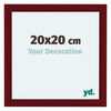 Como MDF Cornice 20x20cm Vino Rosso Spazzato Davanti Dimensione | Yourdecoration.it