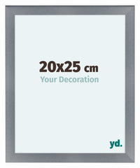 Como MDF Cornice 20x25cm Alluminio Spazzolato Davanti Dimensione | Yourdecoration.it