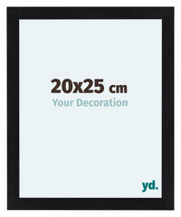 Como MDF Cornice 20x25cm Nero Opaco Davanti Dimensione | Yourdecoration.it