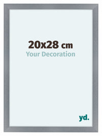 Como MDF Cornice 20x28cm Alluminio Spazzolato Davanti Dimensione | Yourdecoration.it