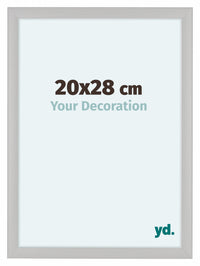 Como MDF Cornice 20x28cm Bianco Grana Di Legno Davanti Dimensione | Yourdecoration.it