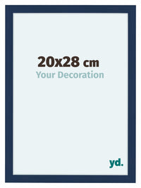 Como MDF Cornice 20x28cm Blu Scuro Spazzato Davanti Dimensione | Yourdecoration.it