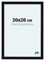 Como MDF Cornice 20x28cm Nero Lucente Davanti Dimensione | Yourdecoration.it