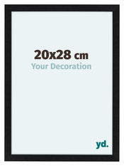 Como MDF Cornice 20x28cm Nero Opaco Davanti Dimensione | Yourdecoration.it