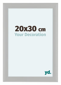 Como MDF Cornice 20x30cm Bianco Grana Di Legno Davanti Dimensione | Yourdecoration.it